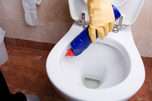 Toilet cleaning process